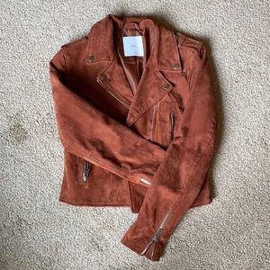 Mango genuine leather jacket